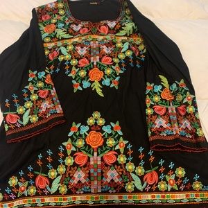 Mexican embroidered woman shirt